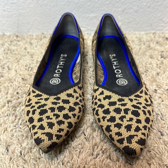 Rothy's “The Point” Desert Cat Cheetah Print Size 7.5 - Picture 10 of 12